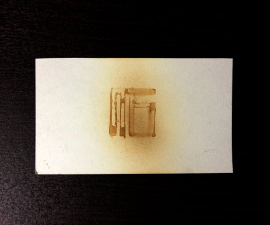 あぶり出し名刺に挑戦！